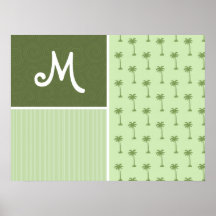 Motif tropical de palmier posters