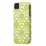 Motif vert de damassé coques case-mate