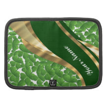 Motif vert de shamrock agenda