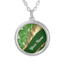 Motif vert de shamrock bijouterie personnalisée