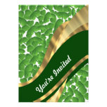 Motif vert de shamrock faire-parts