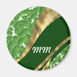 Motif vert de shamrock magnets pour réfrigérateur