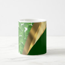 Motif vert de shamrock tasse