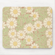 motif vintage de marguerite de marguerites de nouv tapis de souris