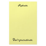 Motivate. Don't procrastinate. stationery