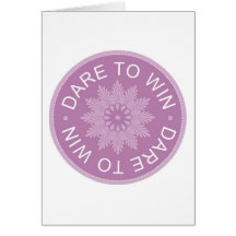 Motivational 3 Word Quotes ~Dare To Win~ Cards