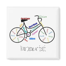 Motivational Bike, Bicycle, Cycling, Sport, Hobby Magnet