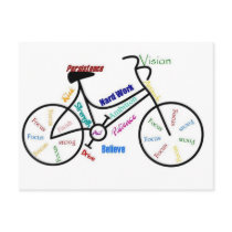 Motivational Bike, Bicycle, Cycling, Sport, Hobby Postcards