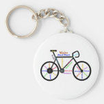 Motivational Bike, Cycle, Biking, Sport Words Key Chains