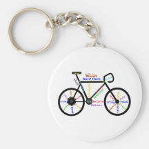 Motivational Bike, Cycle, Biking, Sport Words Key Chains