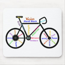 Motivational Bike, Cycle, Biking, Sport Words Mousepads