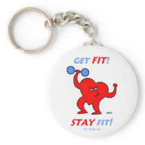 Motivational Cardio Fitness Exercise Keychain