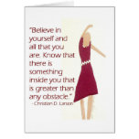 Motivational Greeting Card - Believe In Yourself