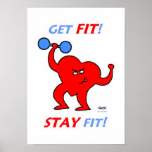 Motivational Inspirational Heart Fitness Poster