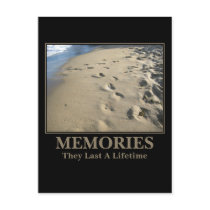 Motivational: Memories Last a Lifetime Post Cards