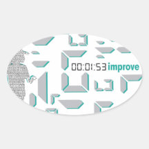 Motivational Running Oval Stickers