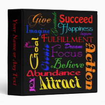 Motivational Word Collage Binder