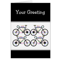 Motivational  Words about Bike Bmx Mountain Biking Card