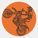 Moto addict round stickers
