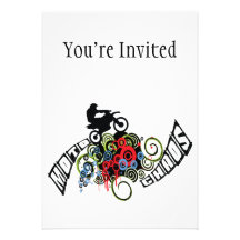 Moto Chaos Dirt Bike Rider Invite