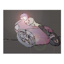 moto de vitesse motorcycle carte postale