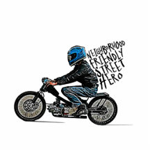 Moto racing photo cutout