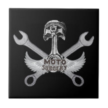 Moto riders ceramic tiles