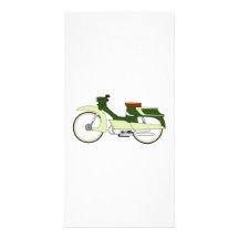 Moto vintage cartes de vœux avec photo