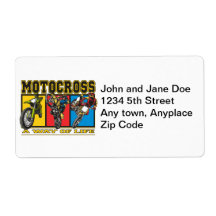 Motocross A Way of Life Shipping Label