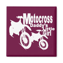 Motocross Daddy's Girl Fridge Magnets