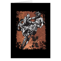 Motocross Grunge Card