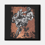 Motocross Grunge Magnet
