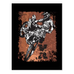 Motocross Grunge Postcard