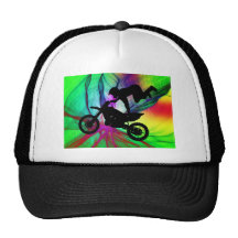 Motocross in Psychedelic Spider Web Hats