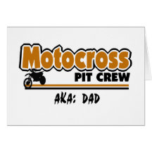 Motocross Pit Crew Greeting Card