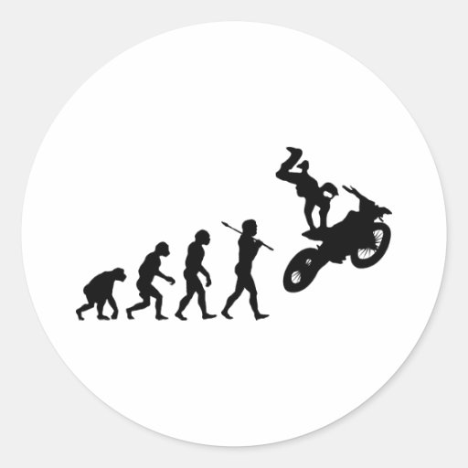 Motocross Round Sticker