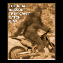Motocross Sasquatch Dirt Bike Big Foot Funny Poste posters