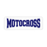 Motocross University Style Return Address Labels