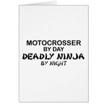 Motocrosser Deadly Ninja by Night Card
