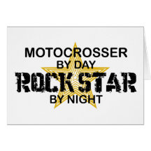 Motocrosser Rock Star by Night Cards