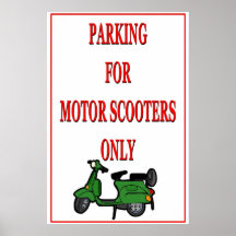 Motor Scooter PArking Print