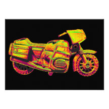 Motorbike, Gold,Golden Yellow on Black Back Cards