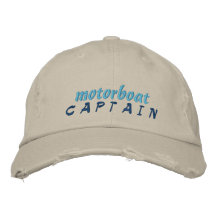 Motorboat Captain Hat Embroidered Baseball Cap