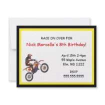 Motorcross Birthday Party Invitation