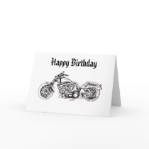 Motorcycle..1, Happy Birthday Card