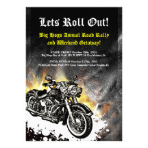 Motorcycle Biker Road Rally Event Invitation