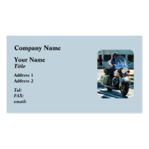 Motorcycle Cop Business Card Template