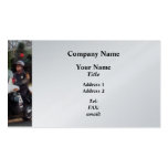 Motorcycle Cop on Patrol - Platinum Finish Business Card Template