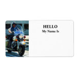 Motorcycle Cop Personalized Shipping Labels
