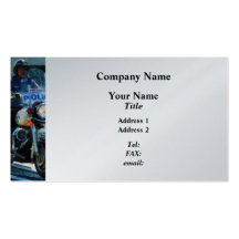 Motorcycle Cop - Platinum Finish Business Card Templates